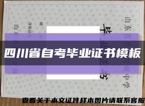 四川省自考毕业证书模板缩略图