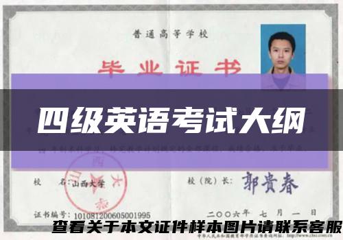 四级英语考试大纲缩略图