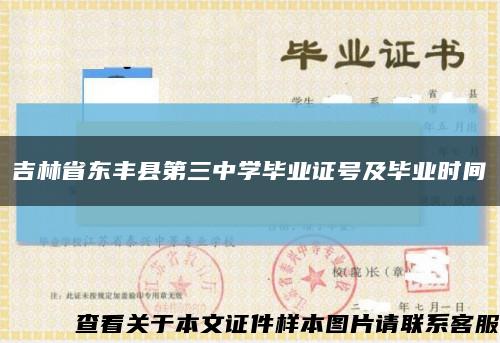 吉林省东丰县第三中学毕业证号及毕业时间缩略图
