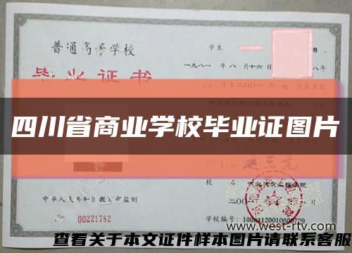 四川省商业学校毕业证图片缩略图