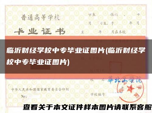 临沂财经学校中专毕业证图片(临沂财经学校中专毕业证图片)缩略图