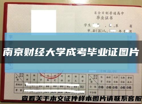 南京财经大学成考毕业证图片缩略图