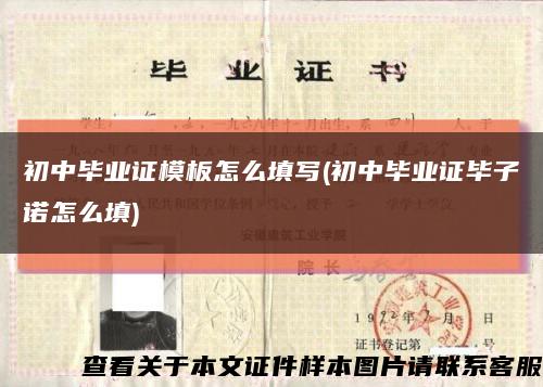 初中毕业证模板怎么填写(初中毕业证毕子诺怎么填)缩略图