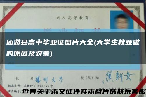 仙游县高中毕业证图片大全(大学生就业难的原因及对策)缩略图