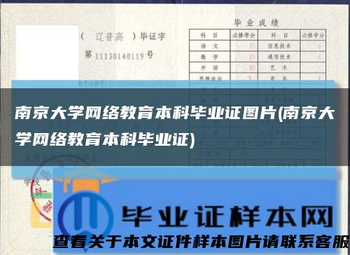 南京大学网络教育本科毕业证图片(南京大学网络教育本科毕业证)缩略图