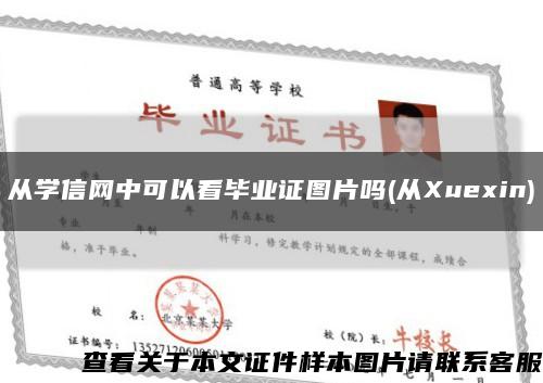 从学信网中可以看毕业证图片吗(从Xuexin)缩略图