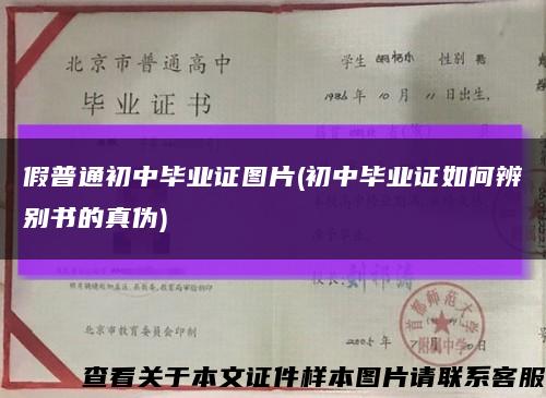 假普通初中毕业证图片(初中毕业证如何辨别书的真伪)缩略图