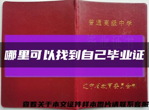 哪里可以找到自己毕业证缩略图
