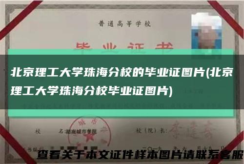 北京理工大学珠海分校的毕业证图片(北京理工大学珠海分校毕业证图片)缩略图