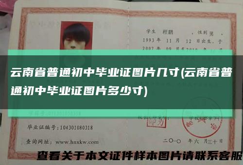 云南省普通初中毕业证图片几寸(云南省普通初中毕业证图片多少寸)缩略图