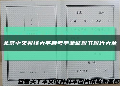 北京中央财经大学自考毕业证图书图片大全缩略图