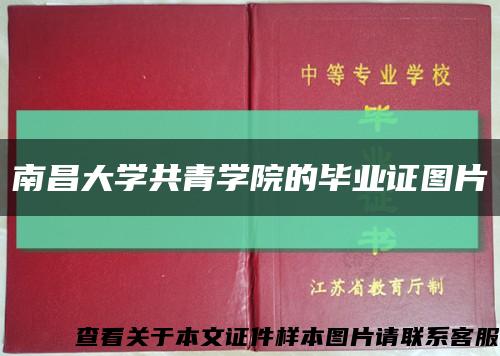 南昌大学共青学院的毕业证图片缩略图