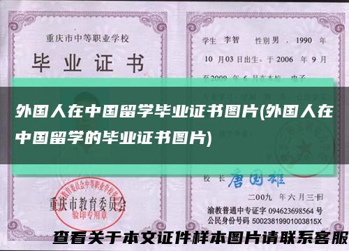 外国人在中国留学毕业证书图片(外国人在中国留学的毕业证书图片)缩略图