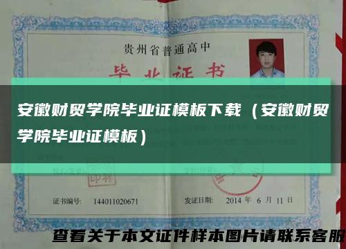 安徽财贸学院毕业证模板下载（安徽财贸学院毕业证模板）缩略图