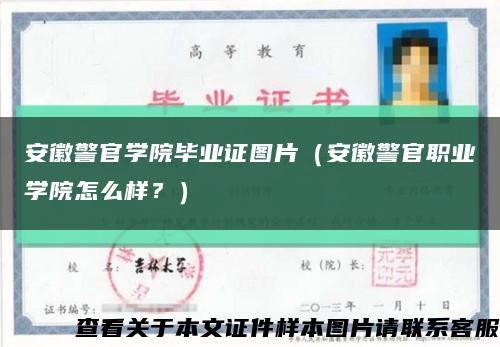 安徽警官学院毕业证图片（安徽警官职业学院怎么样？）缩略图