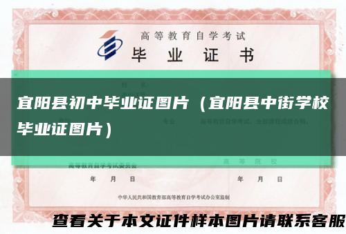 宜阳县初中毕业证图片（宜阳县中街学校毕业证图片）缩略图
