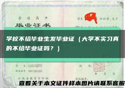 学校不给毕业生发毕业证（大学不实习真的不给毕业证吗？）缩略图