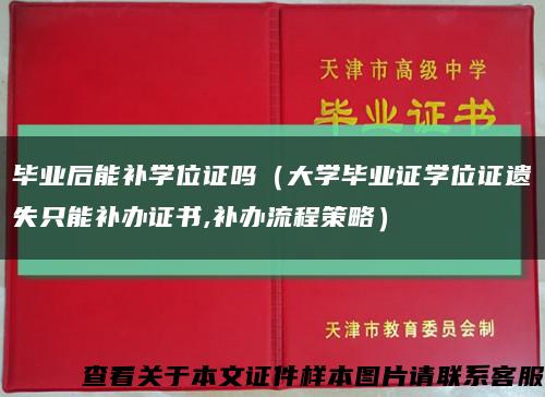 毕业后能补学位证吗（大学毕业证学位证遗失只能补办证书,补办流程策略）缩略图