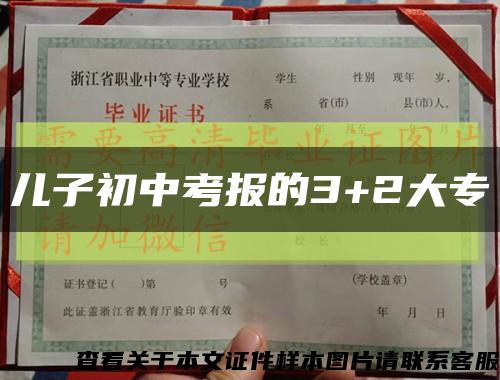 儿子初中考报的3+2大专缩略图