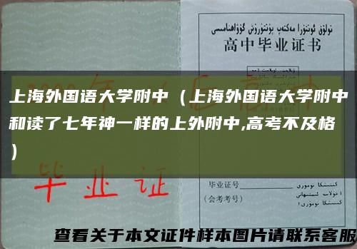 上海外国语大学附中（上海外国语大学附中和读了七年神一样的上外附中,高考不及格）缩略图