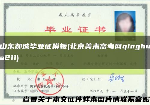 山东郯城毕业证模板(北京美术高考网qinghua211)缩略图