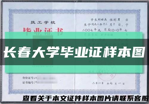 长春大学毕业证样本图缩略图