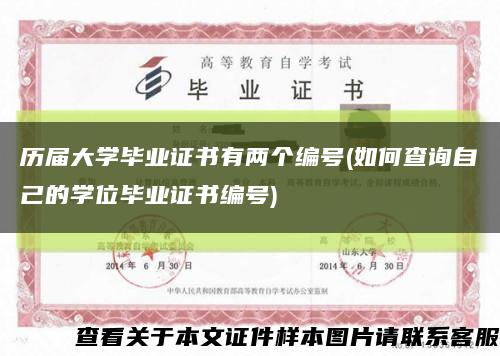 历届大学毕业证书有两个编号(如何查询自己的学位毕业证书编号)缩略图
