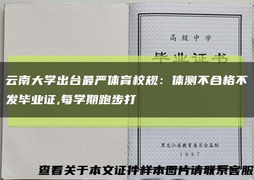 云南大学出台最严体育校规：体测不合格不发毕业证,每学期跑步打缩略图
