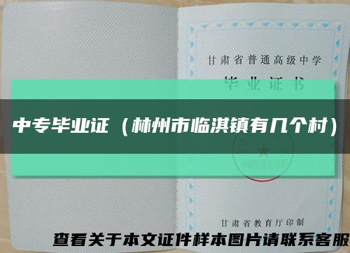 中专毕业证（林州市临淇镇有几个村）缩略图