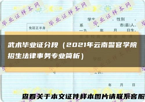 武术毕业证分段（2021年云南警官学院招生法律事务专业简析）缩略图