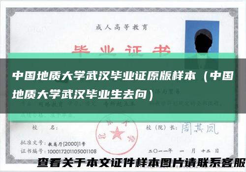 中国地质大学武汉毕业证原版样本（中国地质大学武汉毕业生去向）缩略图