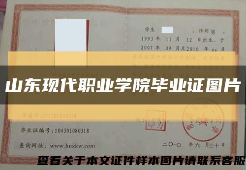 山东现代职业学院毕业证图片缩略图