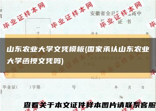 山东农业大学文凭模板(国家承认山东农业大学函授文凭吗)缩略图
