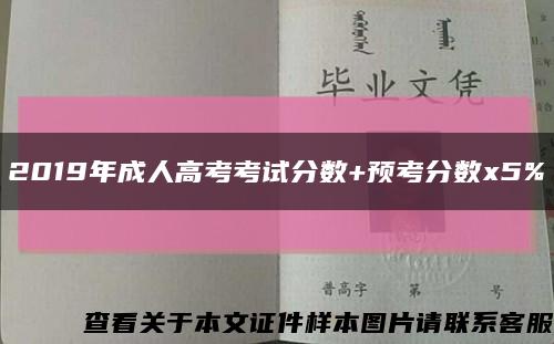 2019年成人高考考试分数+预考分数x5%缩略图