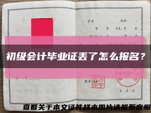 初级会计毕业证丢了怎么报名？缩略图