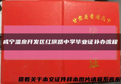 咸宁温泉开发区红旗路中学毕业证补办流程缩略图