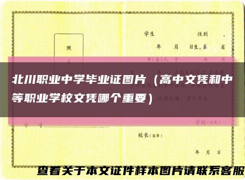 北川职业中学毕业证图片（高中文凭和中等职业学校文凭哪个重要）缩略图
