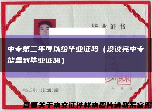 中专第二年可以给毕业证吗（没读完中专能拿到毕业证吗）缩略图