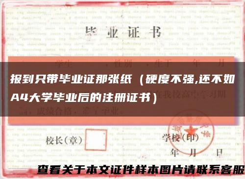报到只带毕业证那张纸（硬度不强,还不如A4大学毕业后的注册证书）缩略图