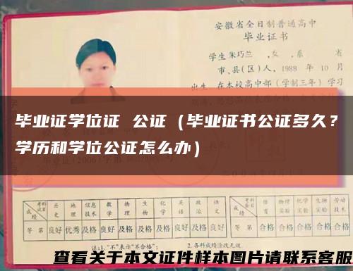 毕业证学位证 公证（毕业证书公证多久？学历和学位公证怎么办）缩略图