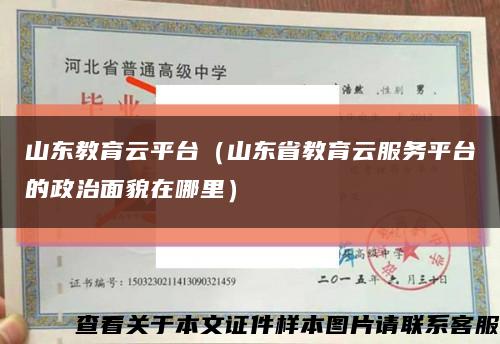 山东教育云平台（山东省教育云服务平台的政治面貌在哪里）缩略图