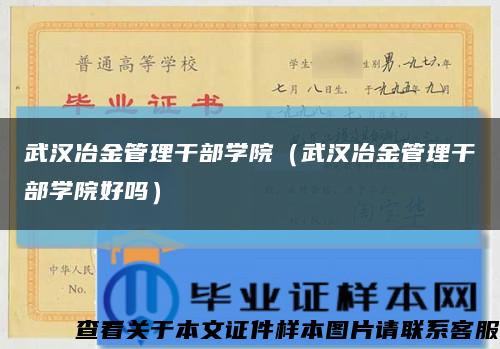 武汉冶金管理干部学院（武汉冶金管理干部学院好吗）缩略图