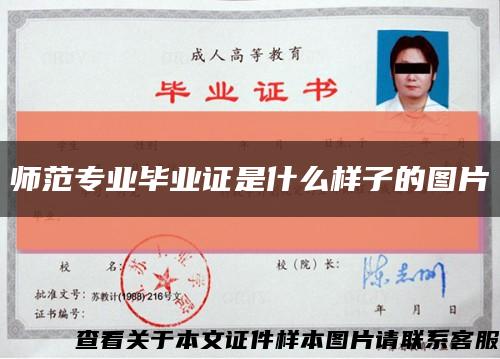 师范专业毕业证是什么样子的图片缩略图