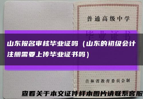 山东报名审核毕业证吗（山东的初级会计注册需要上传毕业证书吗）缩略图