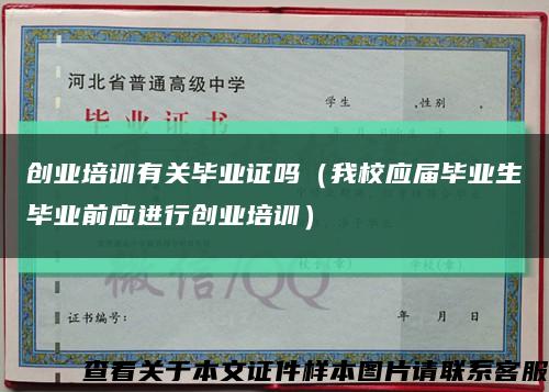 创业培训有关毕业证吗（我校应届毕业生毕业前应进行创业培训）缩略图