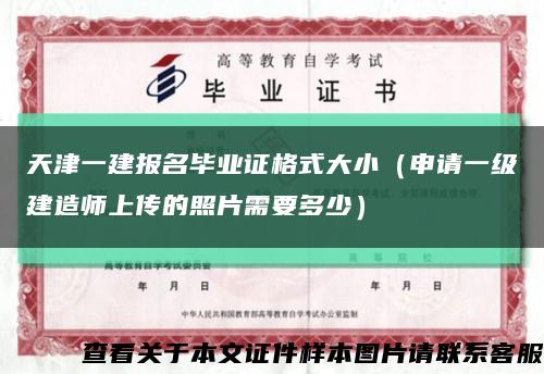 天津一建报名毕业证格式大小（申请一级建造师上传的照片需要多少）缩略图