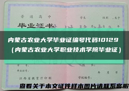 内蒙古农业大学毕业证编号代码10129（内蒙古农业大学职业技术学院毕业证）缩略图