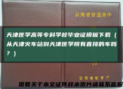 天津医学高等专科学校毕业证模板下载（从天津火车站到天津医学院有直接的车吗？）缩略图