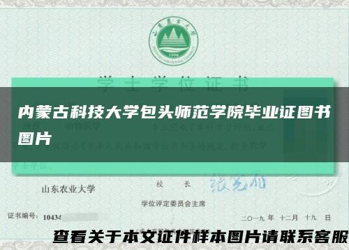 内蒙古科技大学包头师范学院毕业证图书图片缩略图