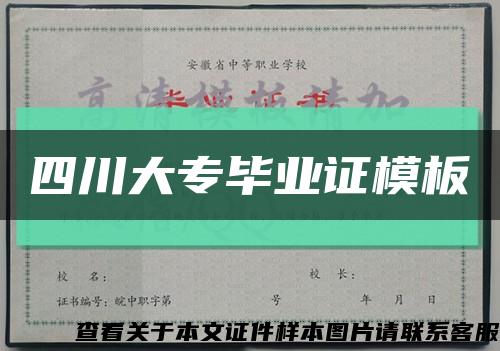四川大专毕业证模板缩略图